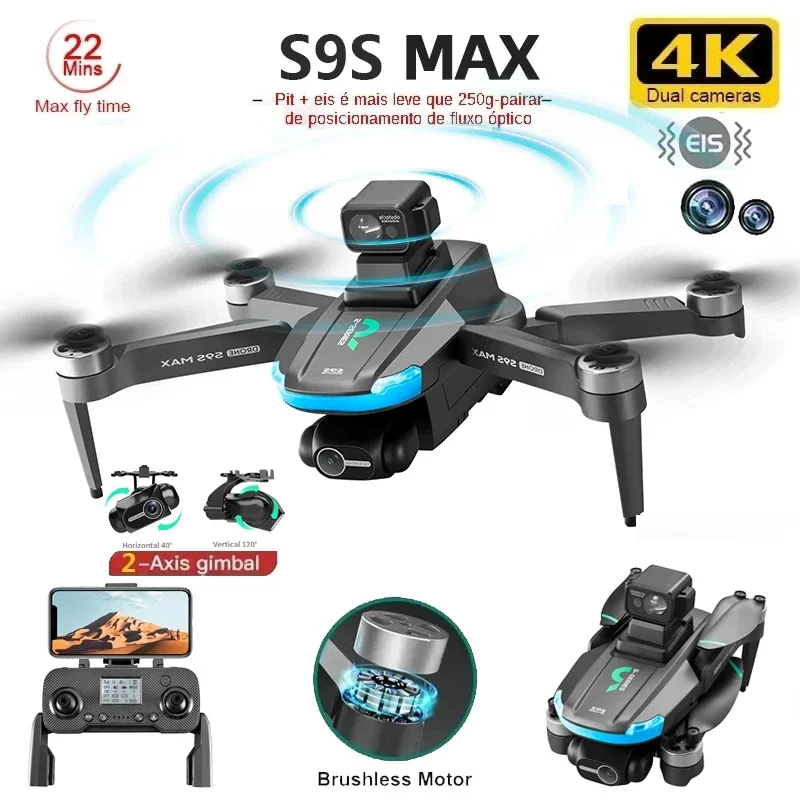 NEW S9S MAX MINI Drone 4K 2-Ax - Fpv Brushless Rc Drone 4K review and price